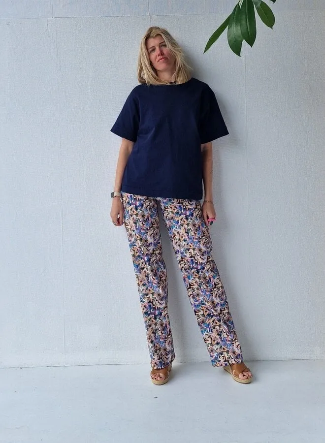 Madame Liz Wide Leg Broek Multicolour 36 Katoen