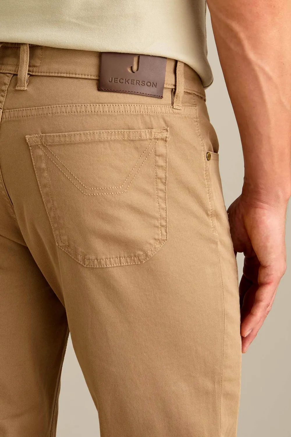 Jeckerson John slim fit chino beige tricotine