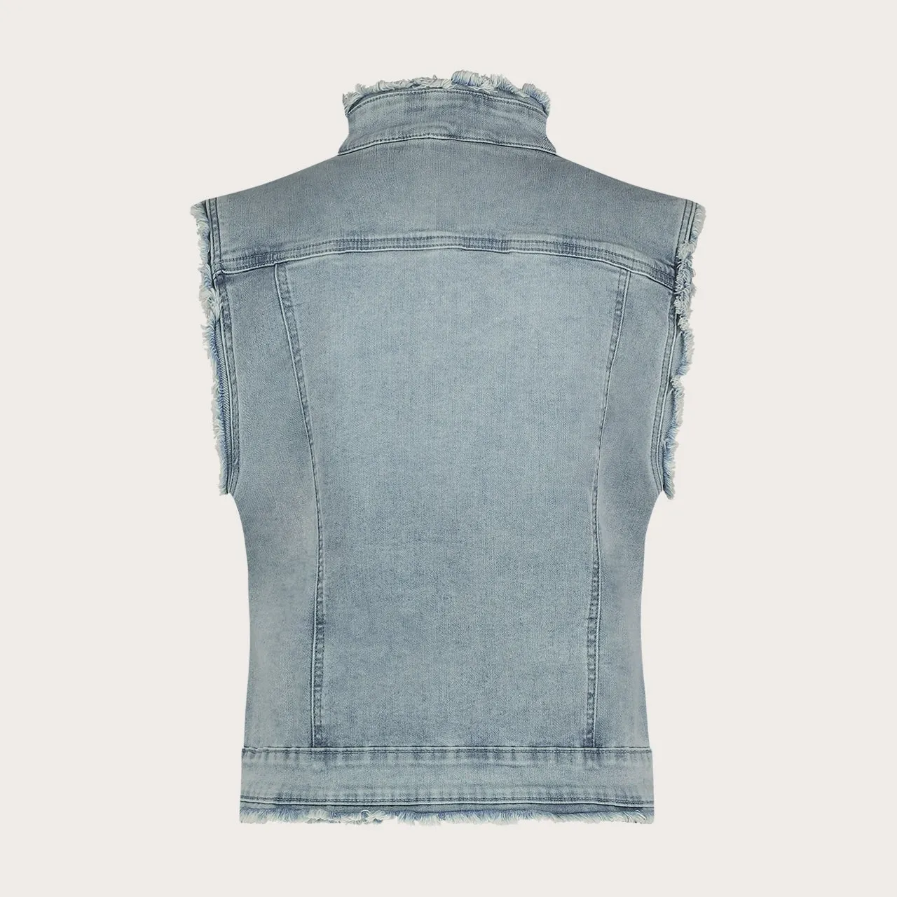 Florez Ginny gilet light blue denim slim fit