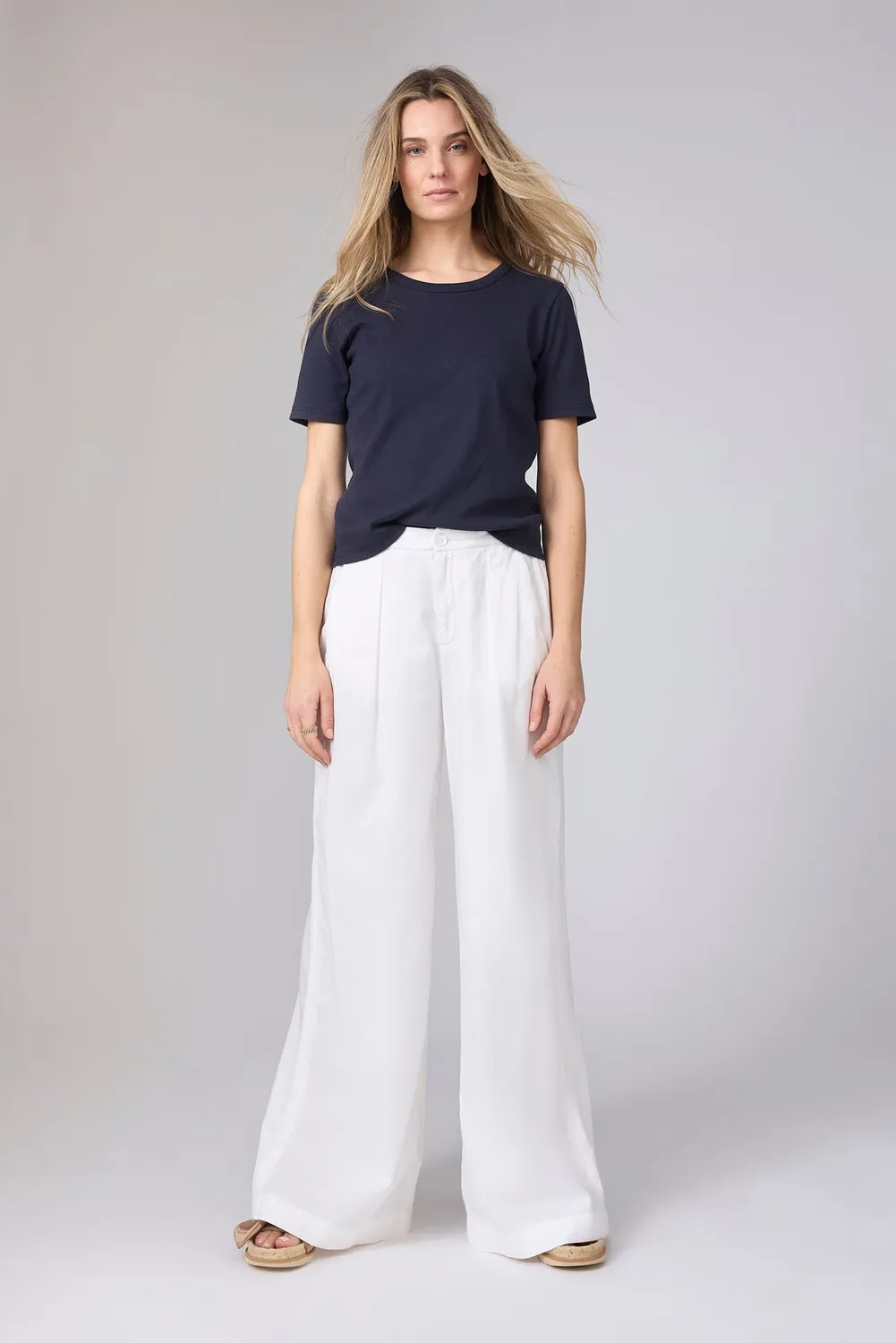 Corel Ella Wide Jeans Soft broek Sky Blue wijd
