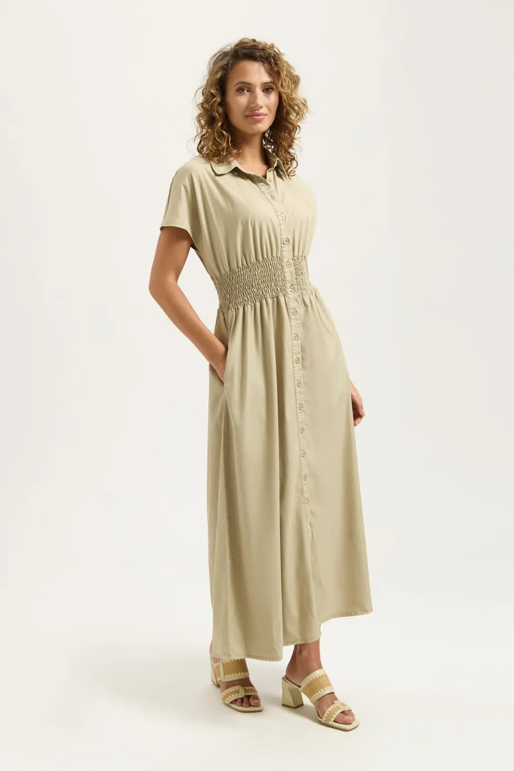 Florez Estelle jurk Sand beige