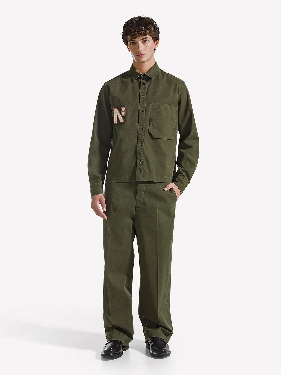 Nine In The Morning Apollon AP83 chino olijf baggy