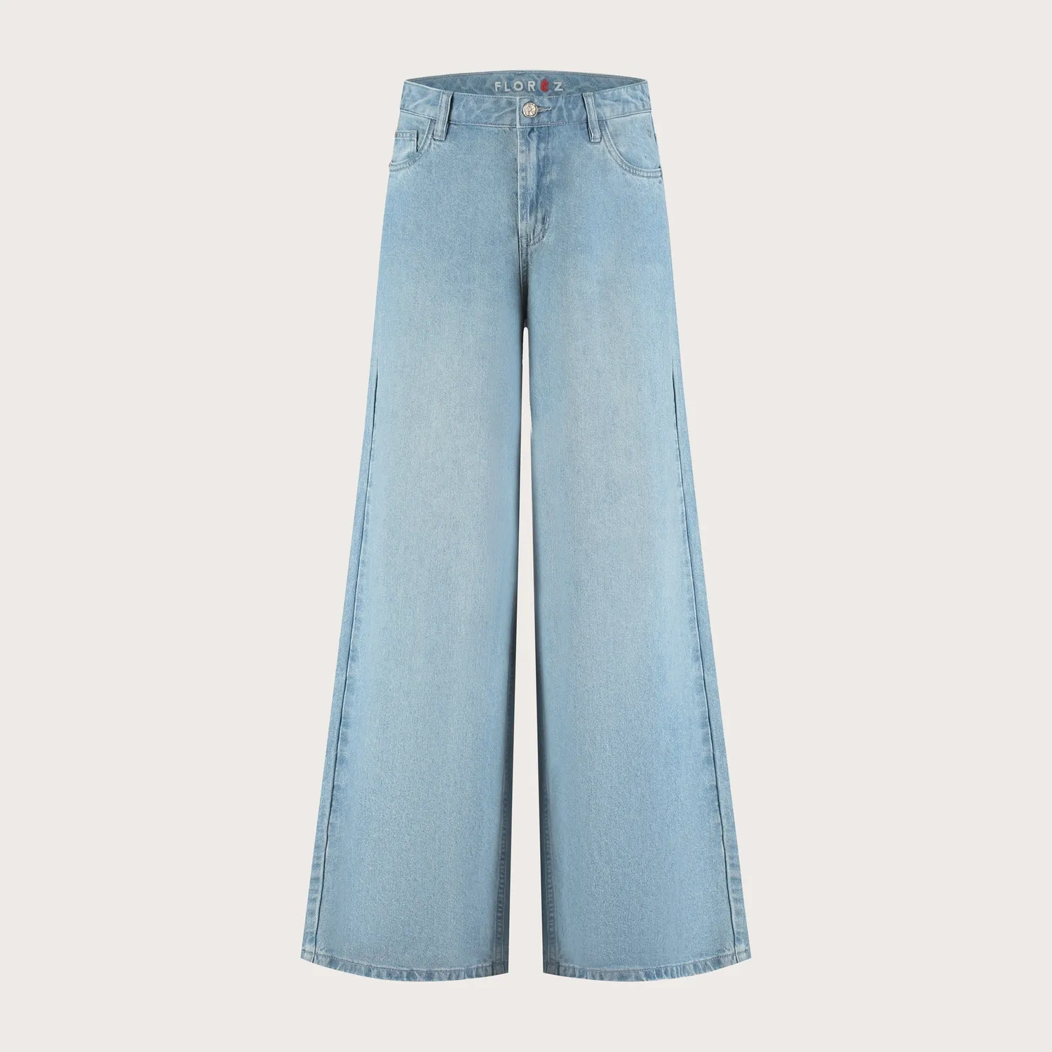 Florez Liv Wide leg jeans mid blue loose-fit