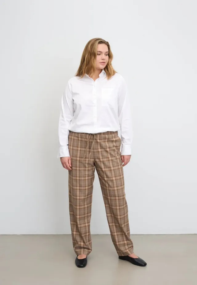 Laurie Oline Relaxed ML broek Deer Check viscose