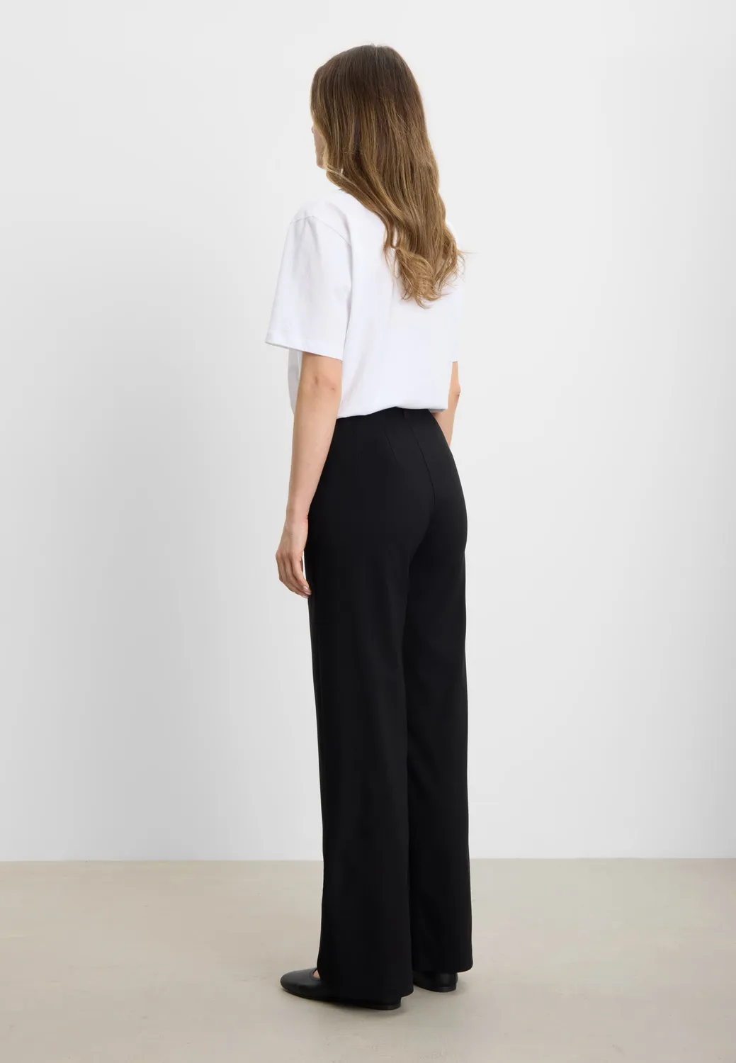 Laurie Donna Loose ML damesbroek zwart viscose