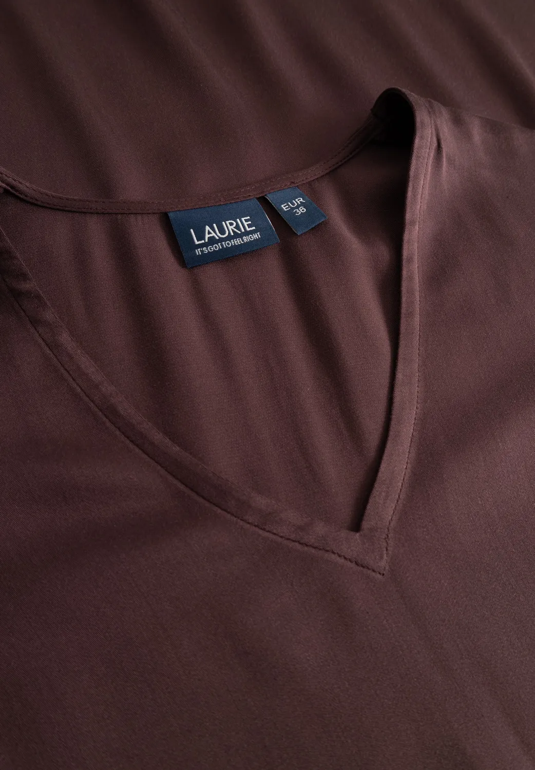 Laurie Nelly Dress 3/4 jurk dark plum viscose