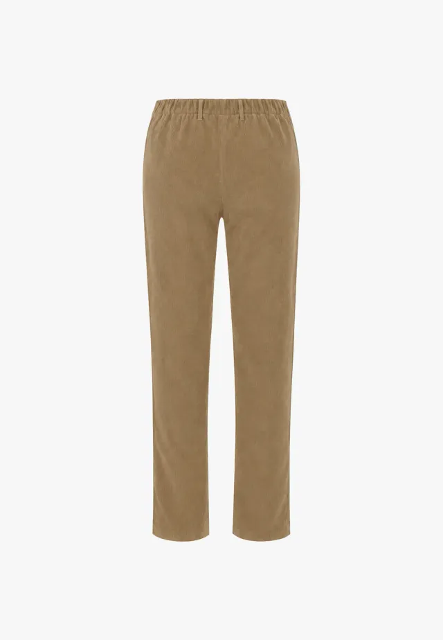 Laurie Taylor Regular ribfluwelen broek Cafe Latte kort stretch