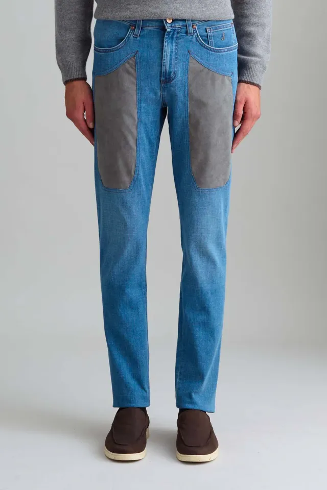 Jeckerson John Slim Fit jeans lichtblauw alcantara