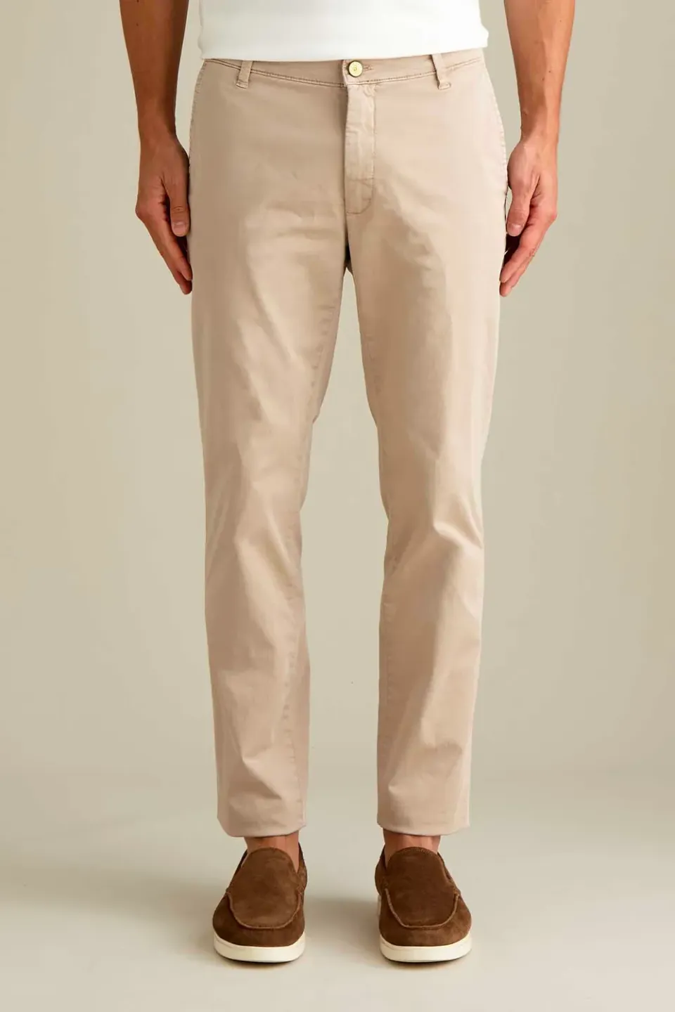 Jeckerson Jack chino beige cemento slim fit