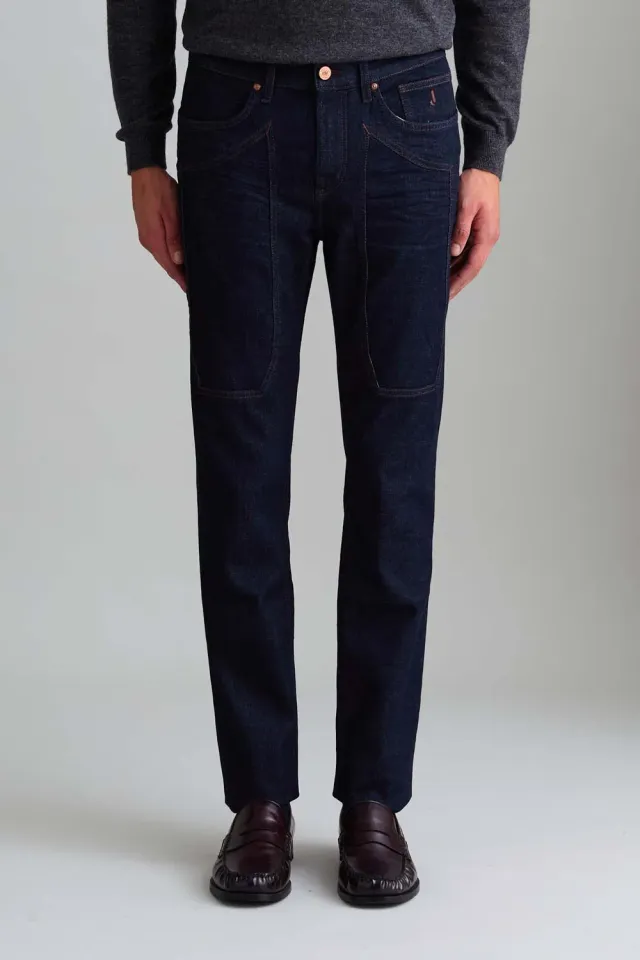 Jeckerson John slim fit jeans donkerblauw stretch