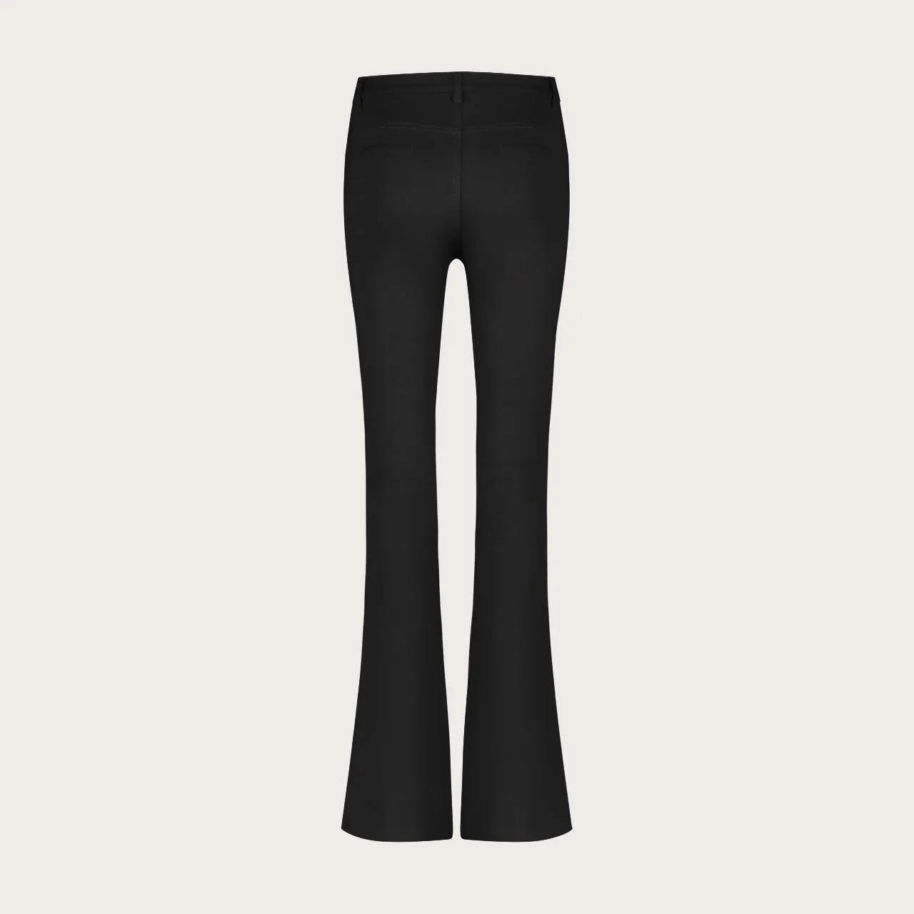 Florez Hally Flared Punto broek zwart stretch