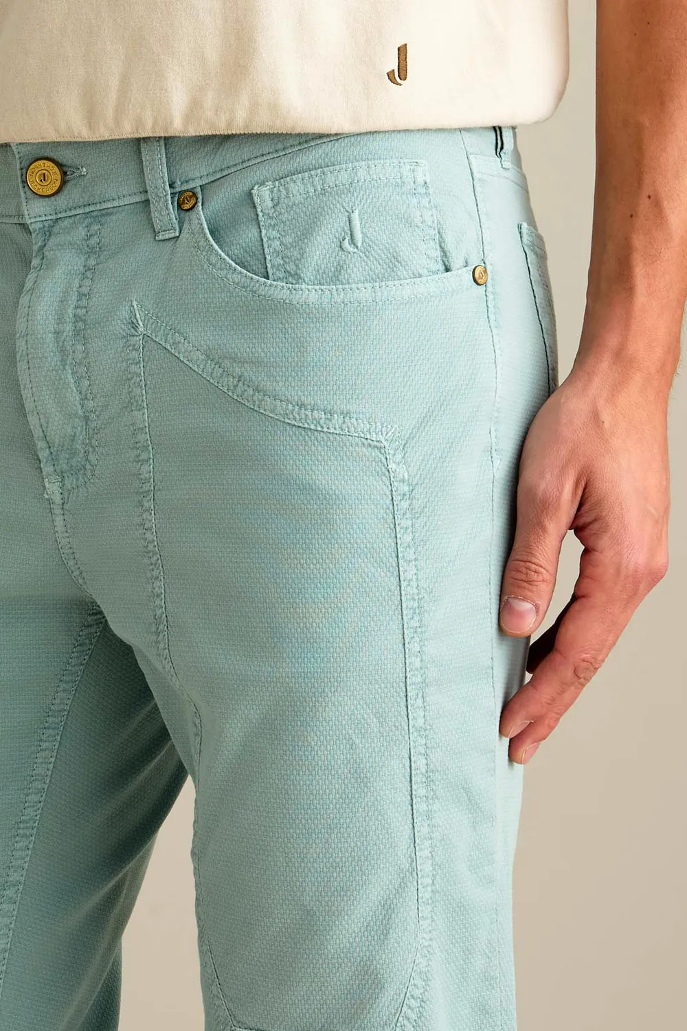 Jeckerson John Toppa broek groen katoen slim fit