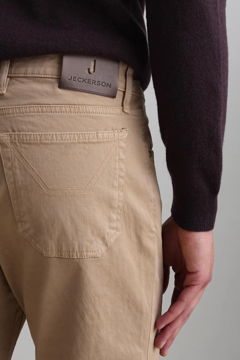 Jeckerson John chino slim fit zandbeige katoen
