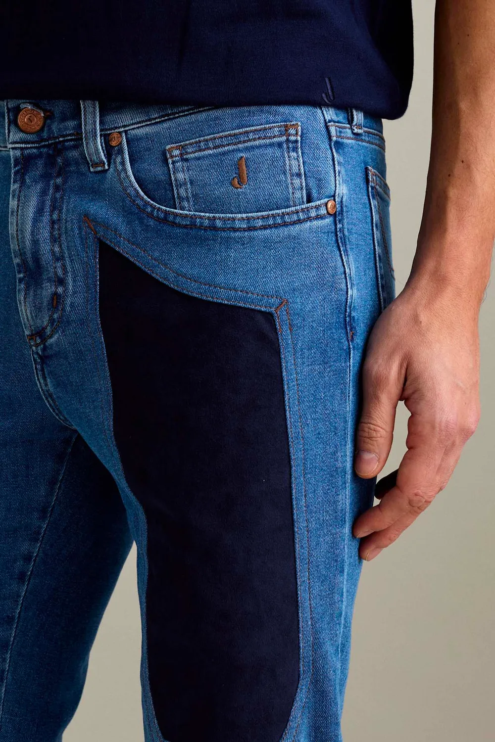 Jeckerson John Toppa Alcantara jeans blauw slim fit