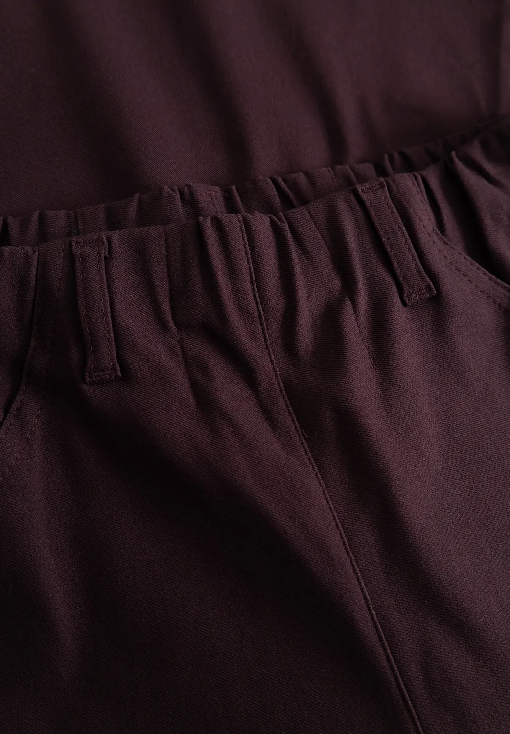 Laurie Donna Loose ML damesbroek dark plum soepel