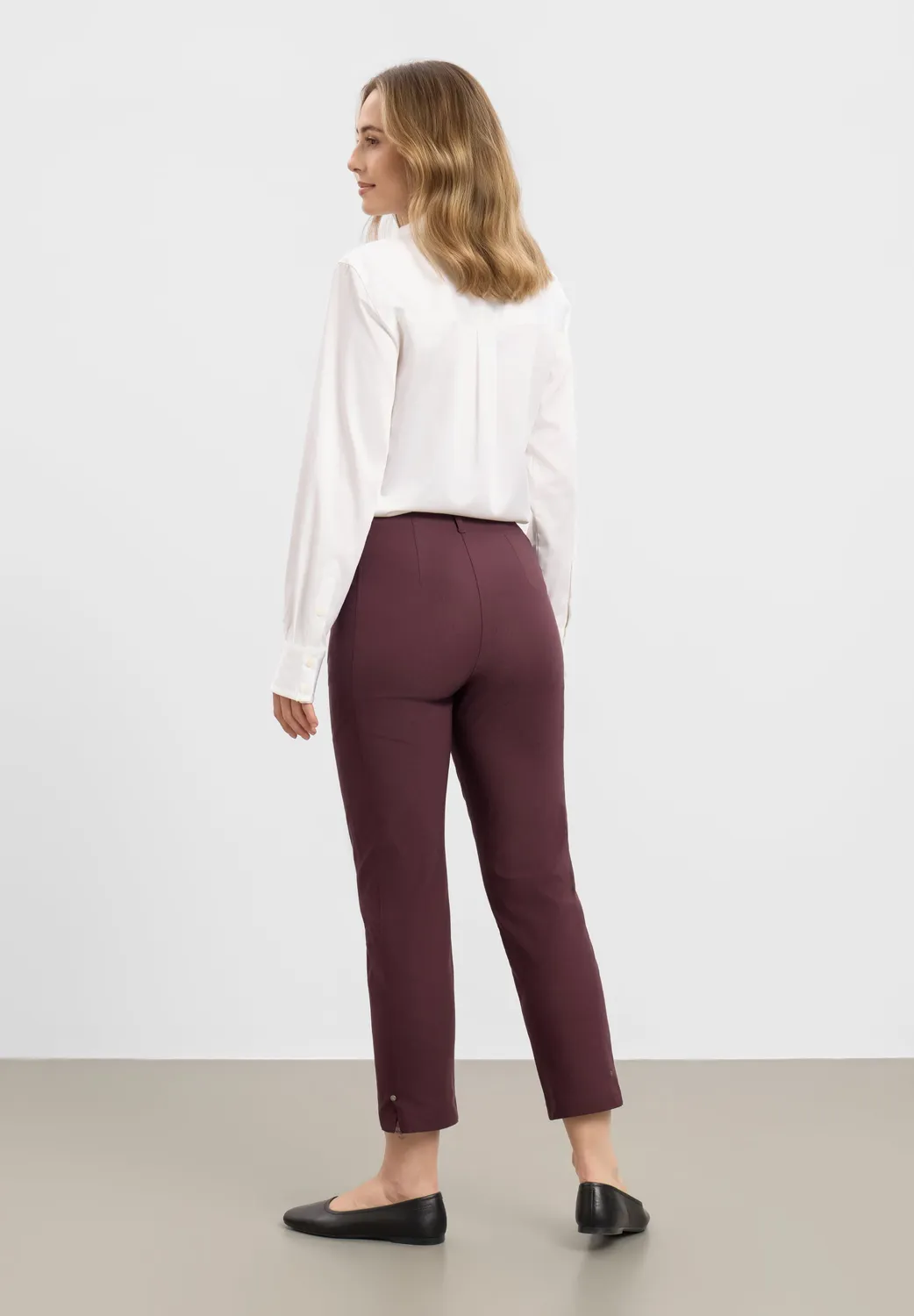Laurie Rose Regular CL broek dark plum stretch