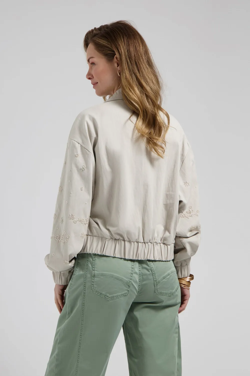 Florez Rhodé bomberjack urban taupe kraag