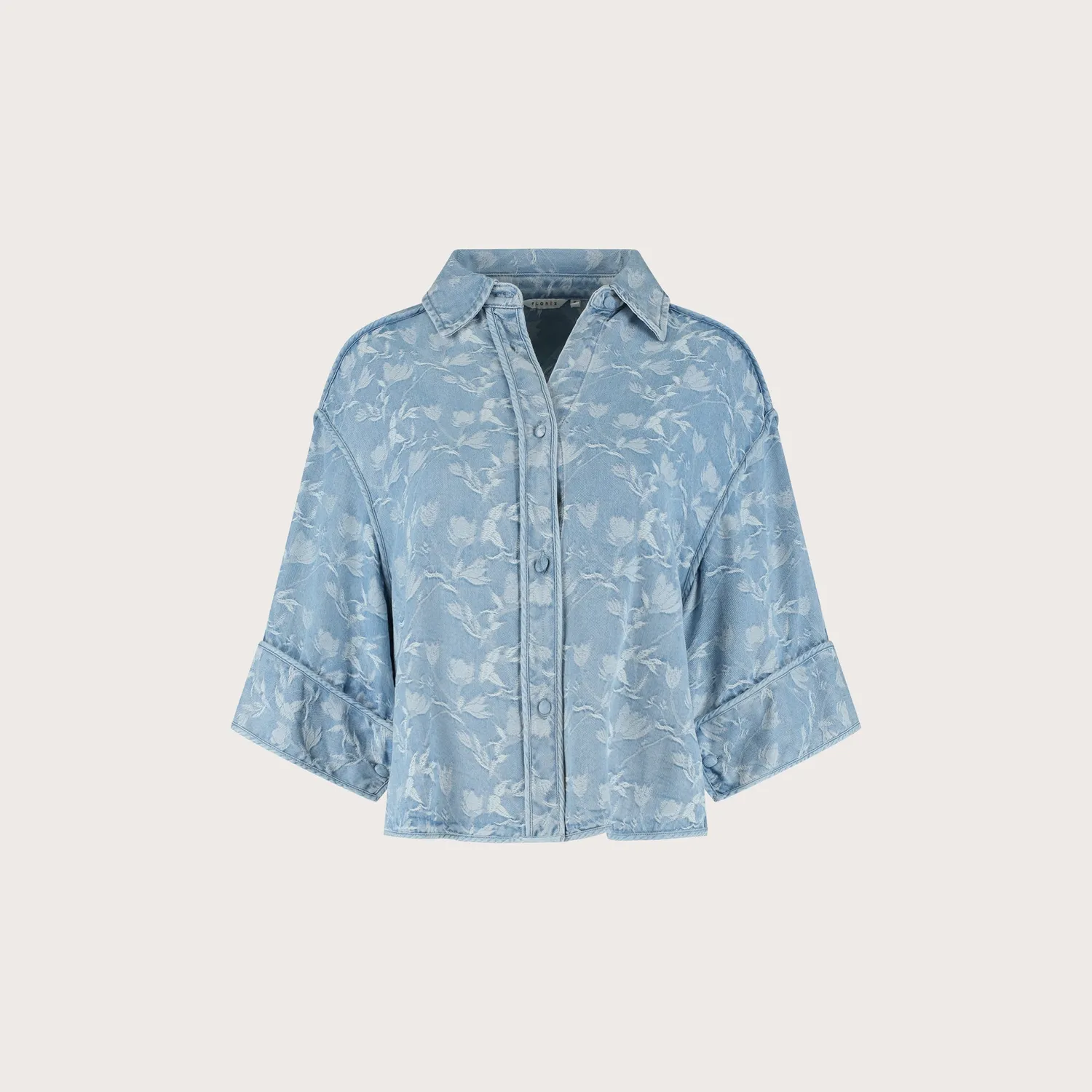 Florez Irini blouse plaited blue kimono fit