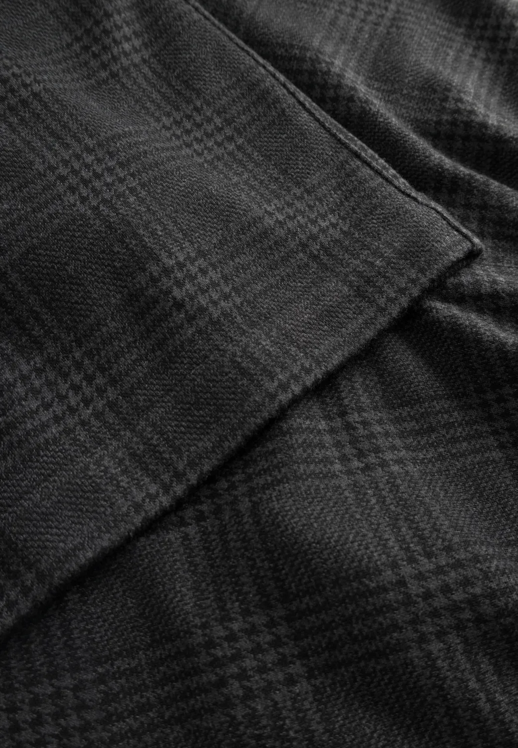 Laurie Donna Loose ML broek Anthracite Check wijd