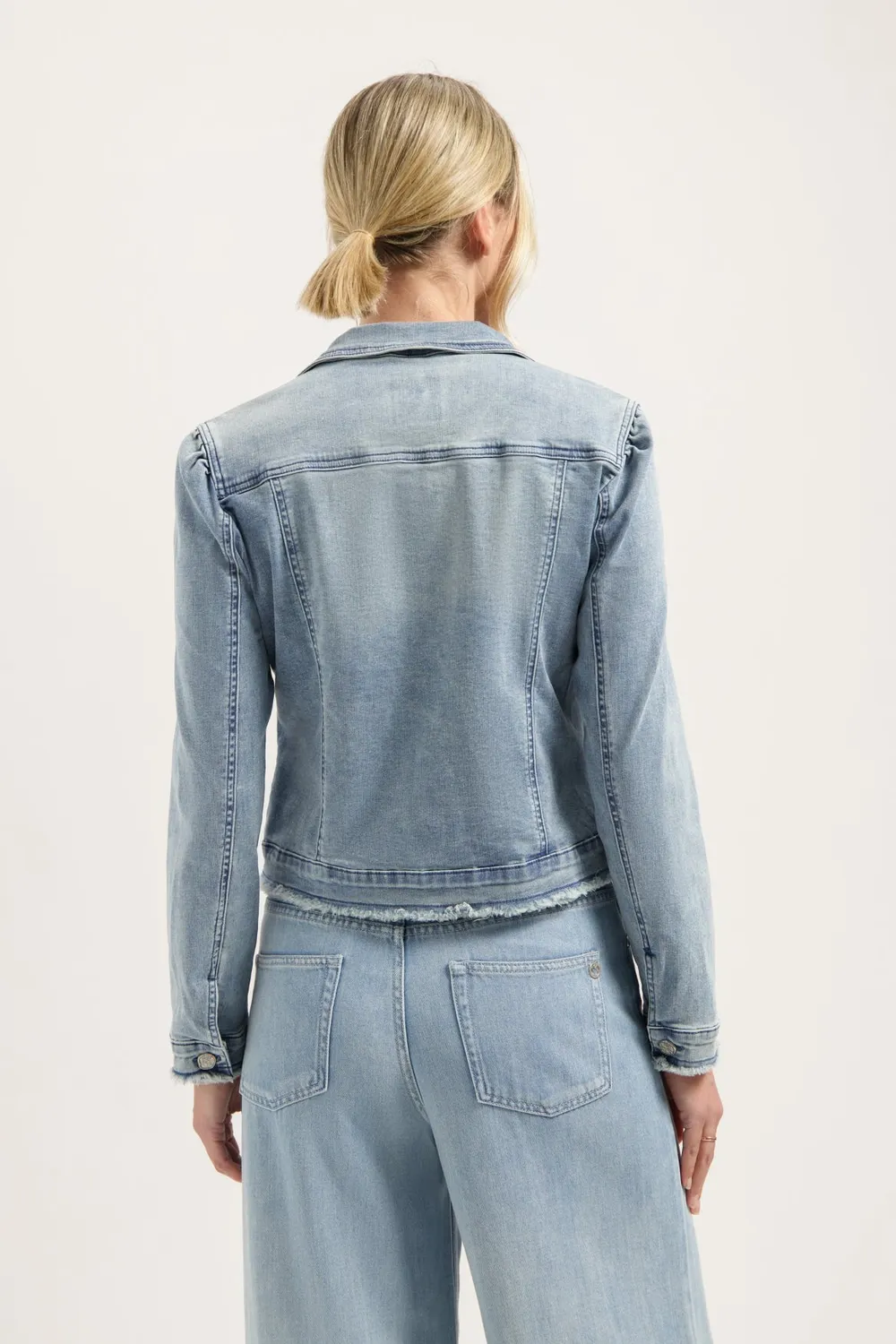 Florez Jacket jasje River Blue slim fit pofmouw