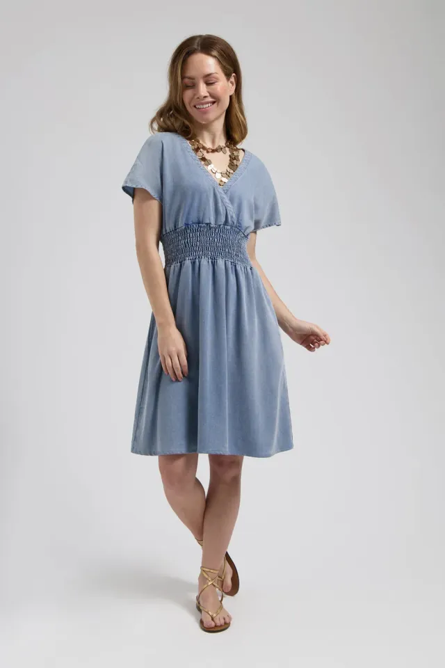 Florez Cati dress jurk Mid Blue maxi