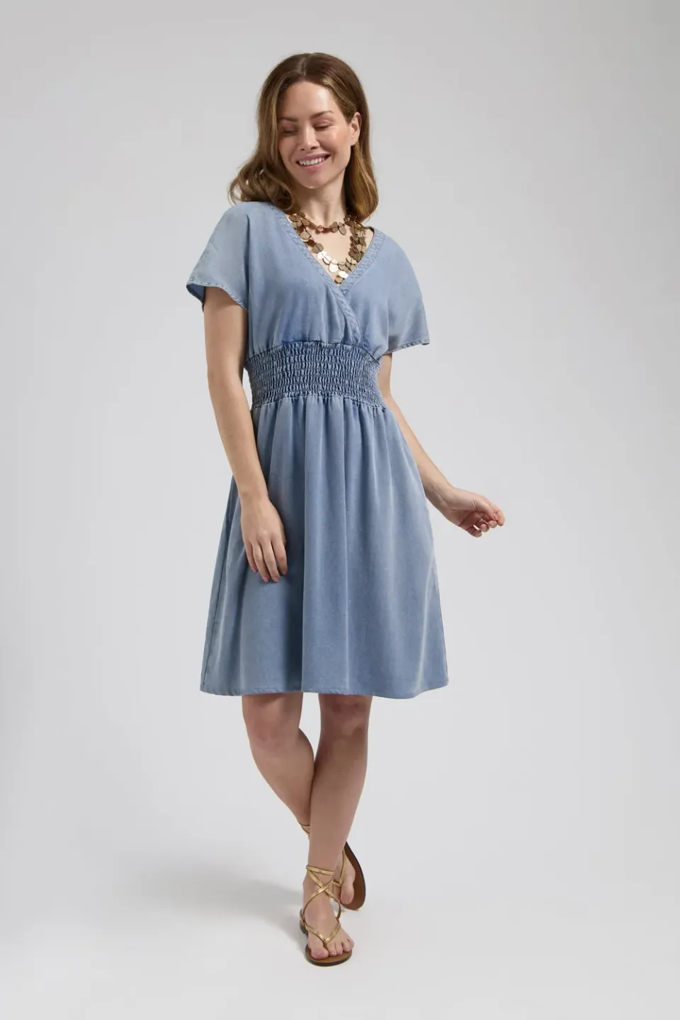 Florez Cati dress jurk Mid Blue maxi
