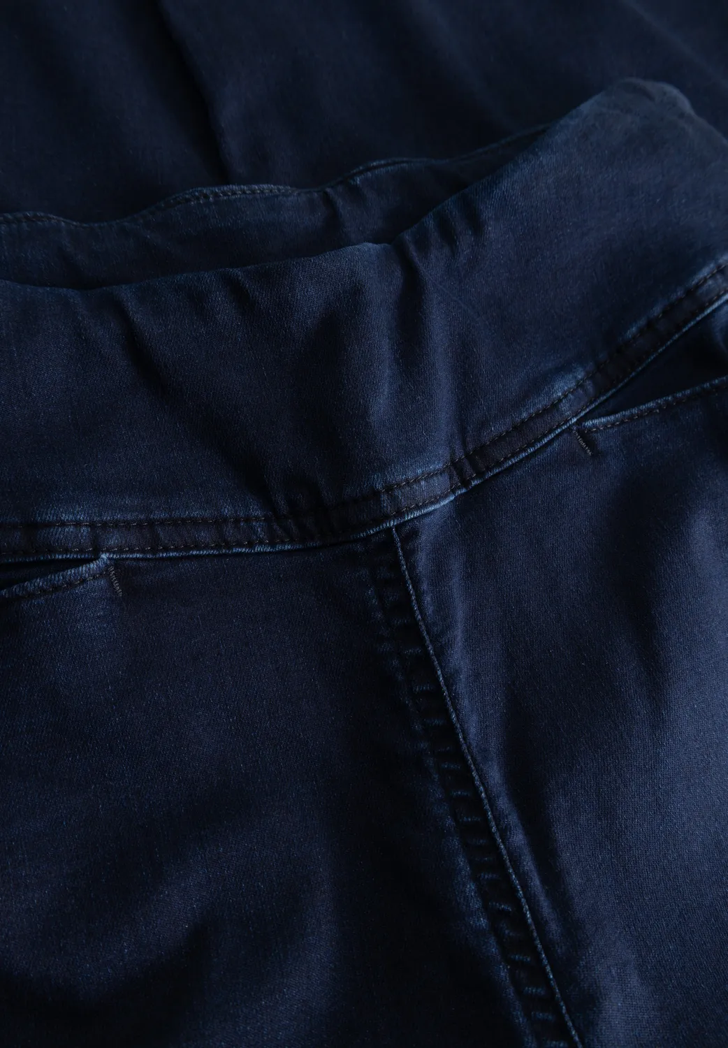 Laurie Thea Straight ML broek Dark Blue Denim stretch medium