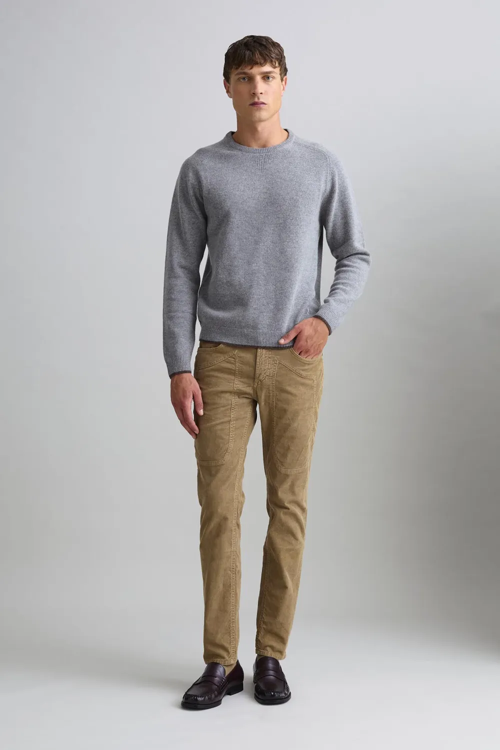 Jeckerson raglan trui grijs silver wolblend