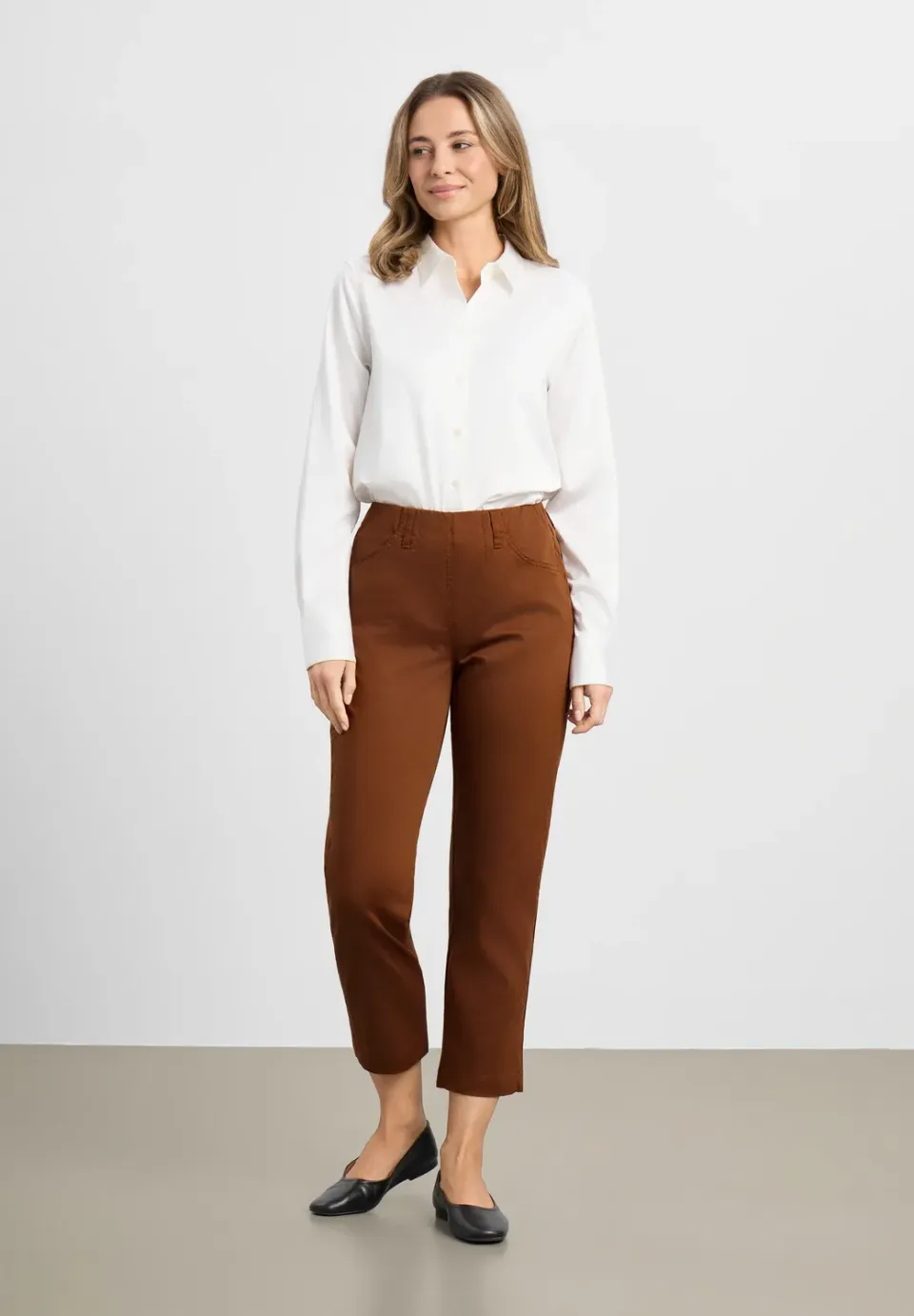 Laurie Patricia Regular CL damesbroek Downtown Brown stretch