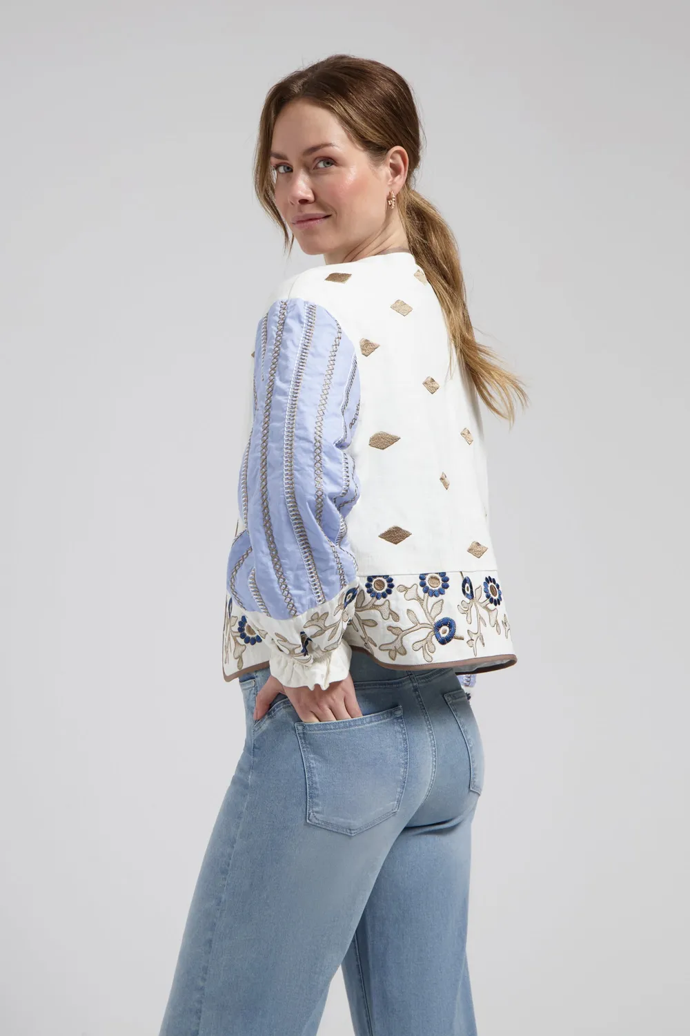 Florez Lois jas multicolour print gestikt