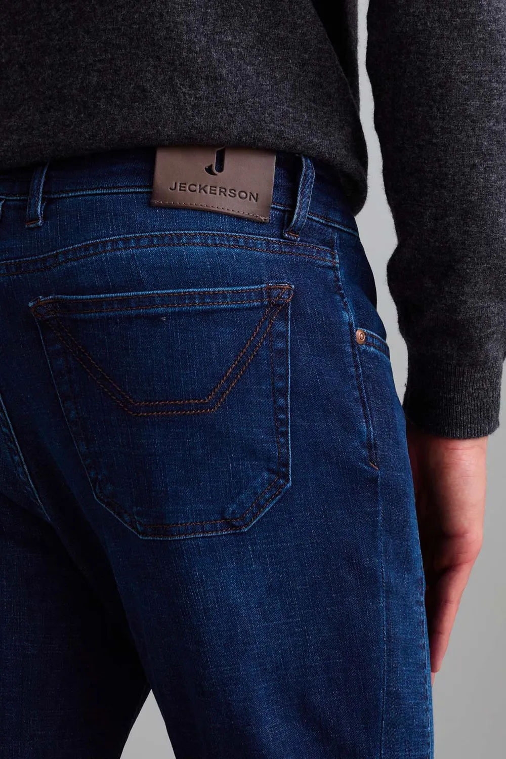 Jeckerson John slim fit jeans heren donkerblauw dirty wash
