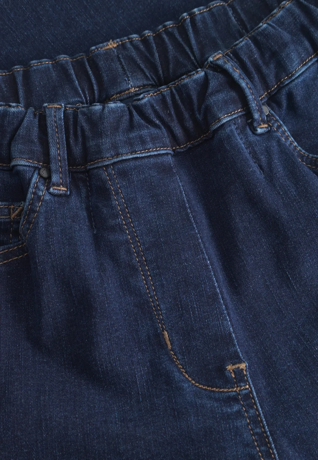 Laurie Hannah Regular XSL jeans dark blue denim kort