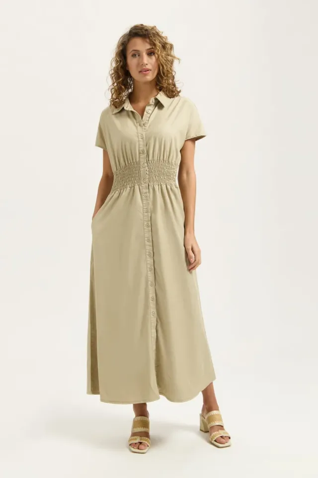Florez Estelle jurk Sand beige