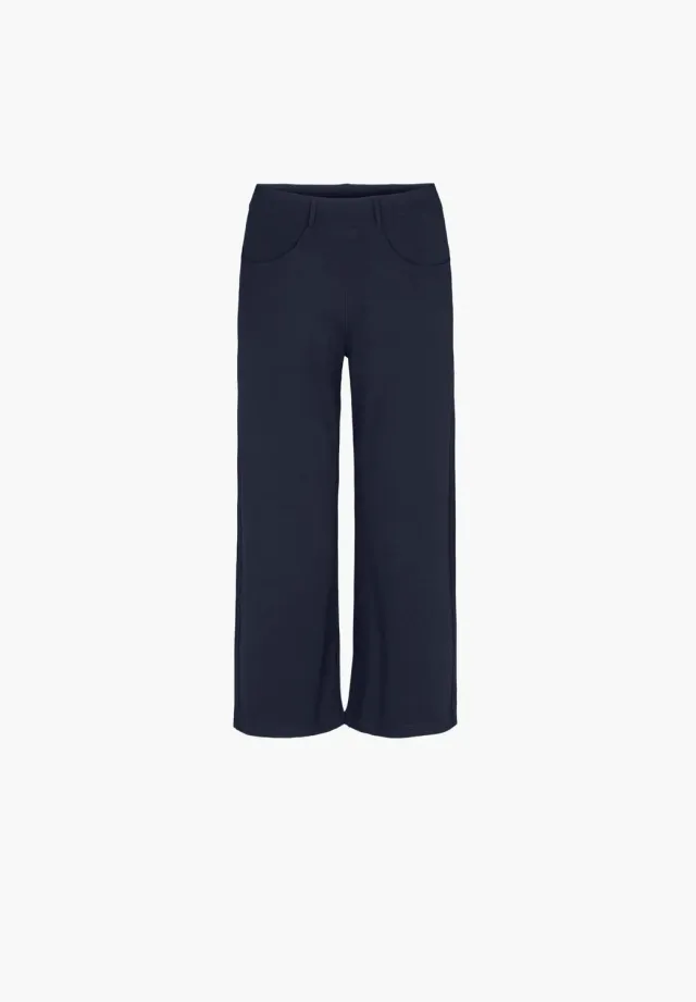 Laurie Donna Loose CL 28364 cropped broek navy viscose