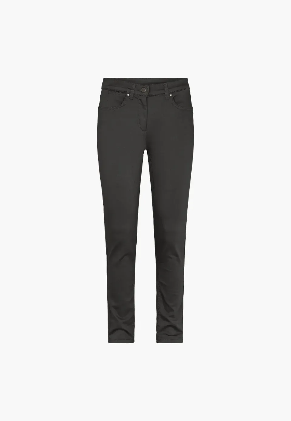 Laurie Laura Slim broek zwart katoen stretch