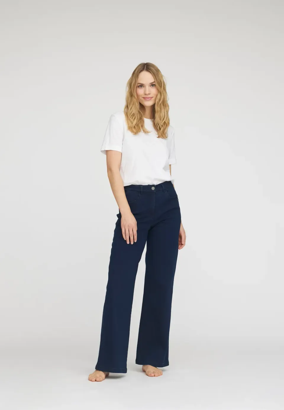 Laurie Serene 5-pocket Loose ML jeans Dark Blue Denim stretch