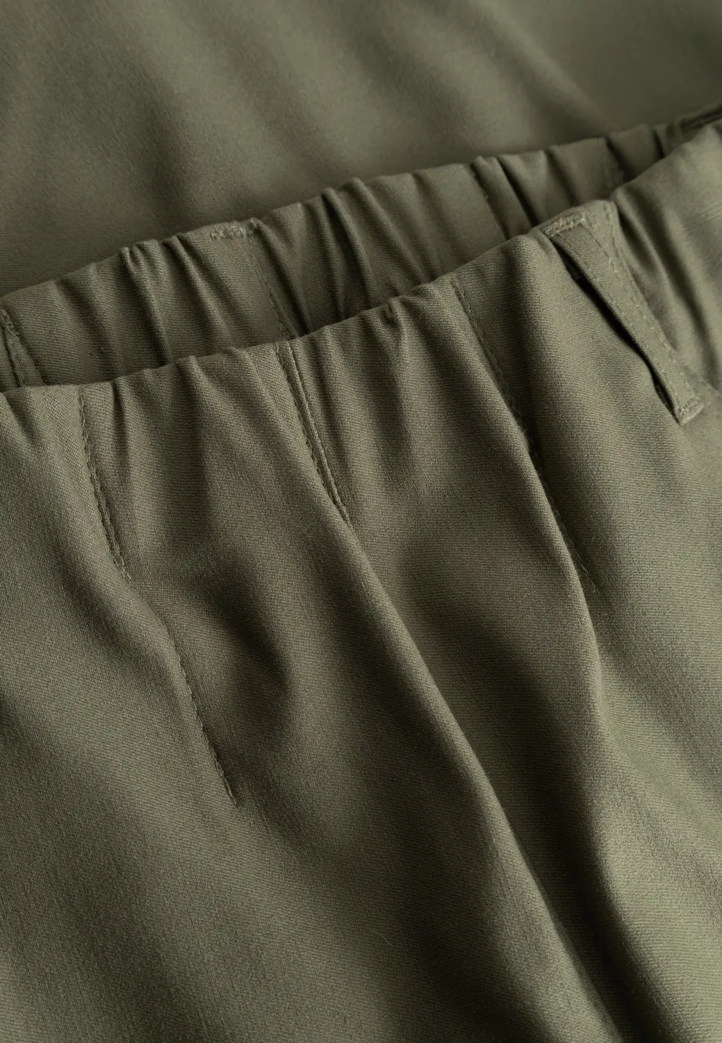 Laurie Donna Loose Crop damesbroek Khaki cropped stretch