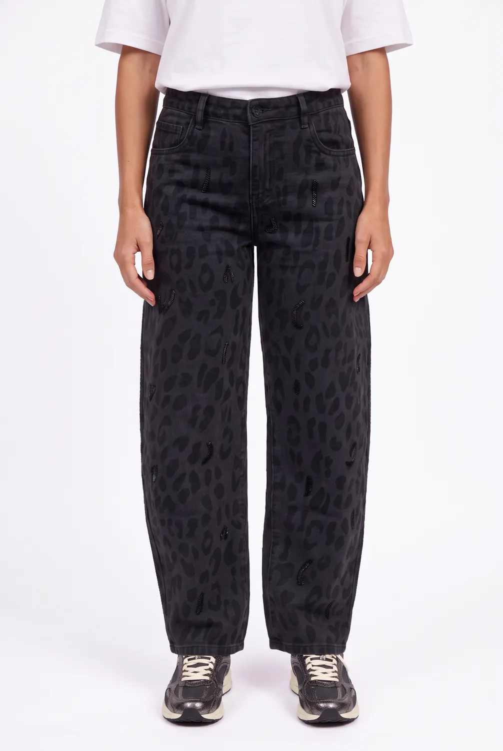 Florez Elva jeans Animal Black barrel