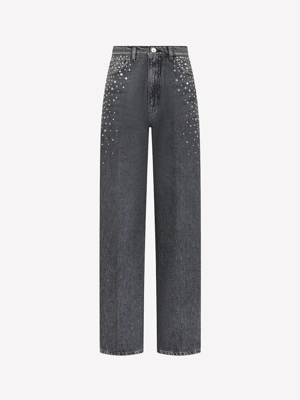 Nine In The Morning Dora jeans dames grijs studs carrot