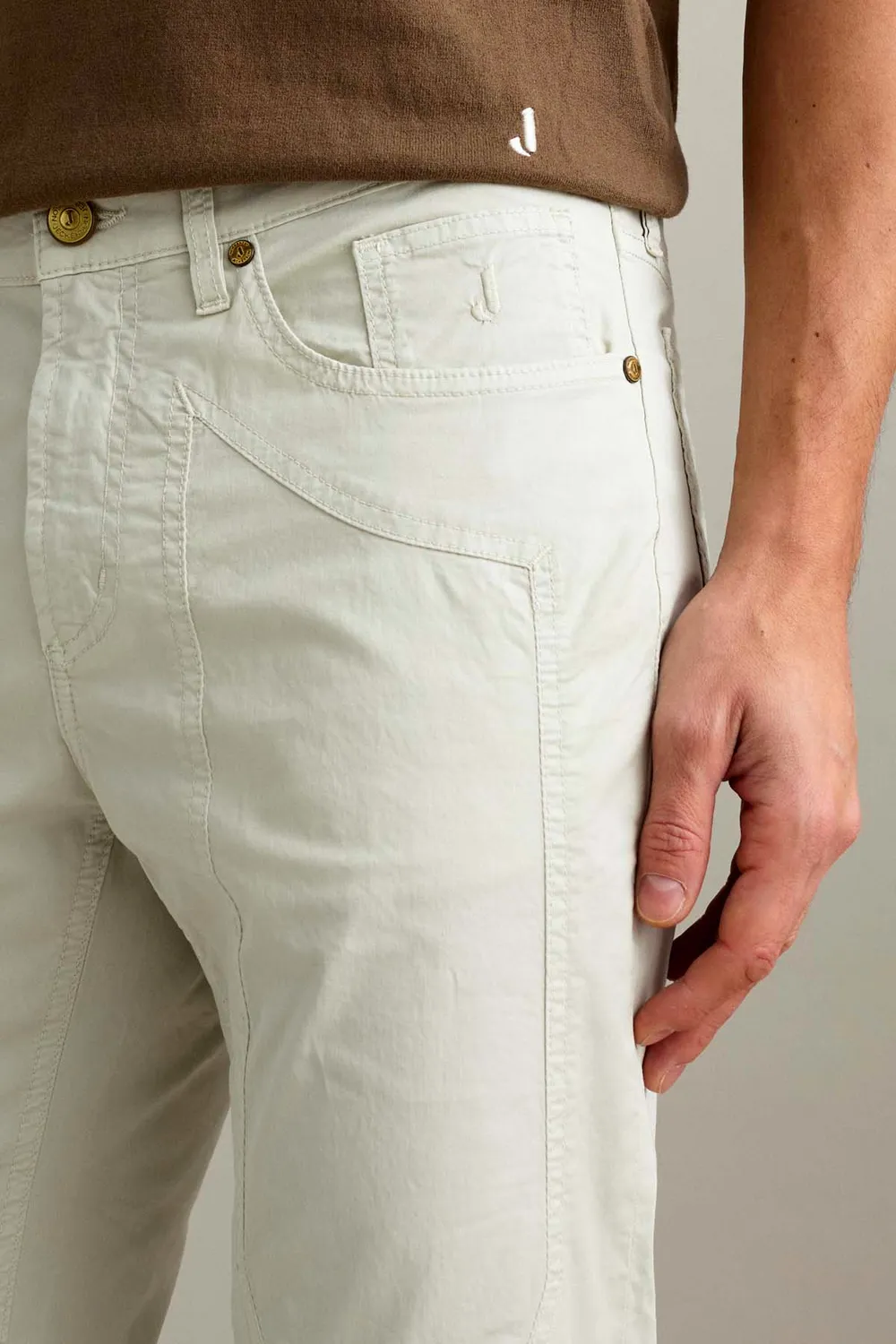 Jeckerson John toppa ijs grijs slim fit broek