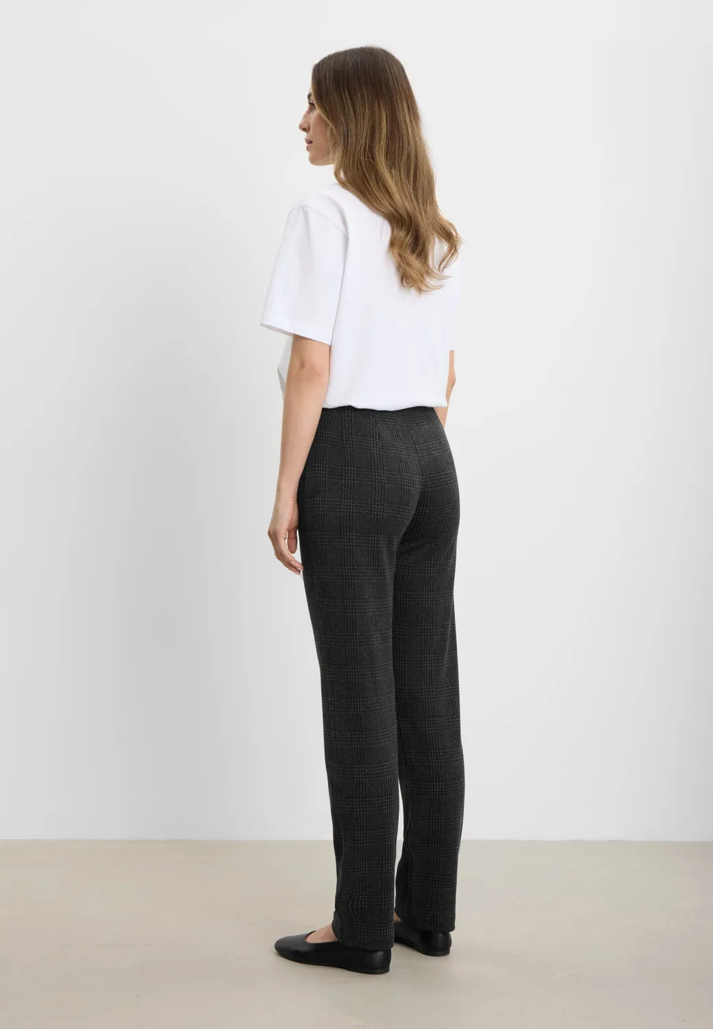 Laurie Kelly Regular ML stretchbroek Anthracite Check ruit