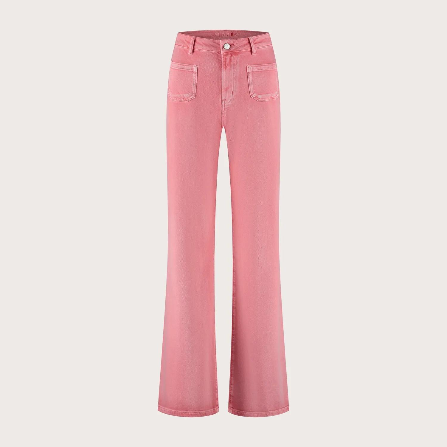 Florez Ana Flared Pocket jeans Coral high waist