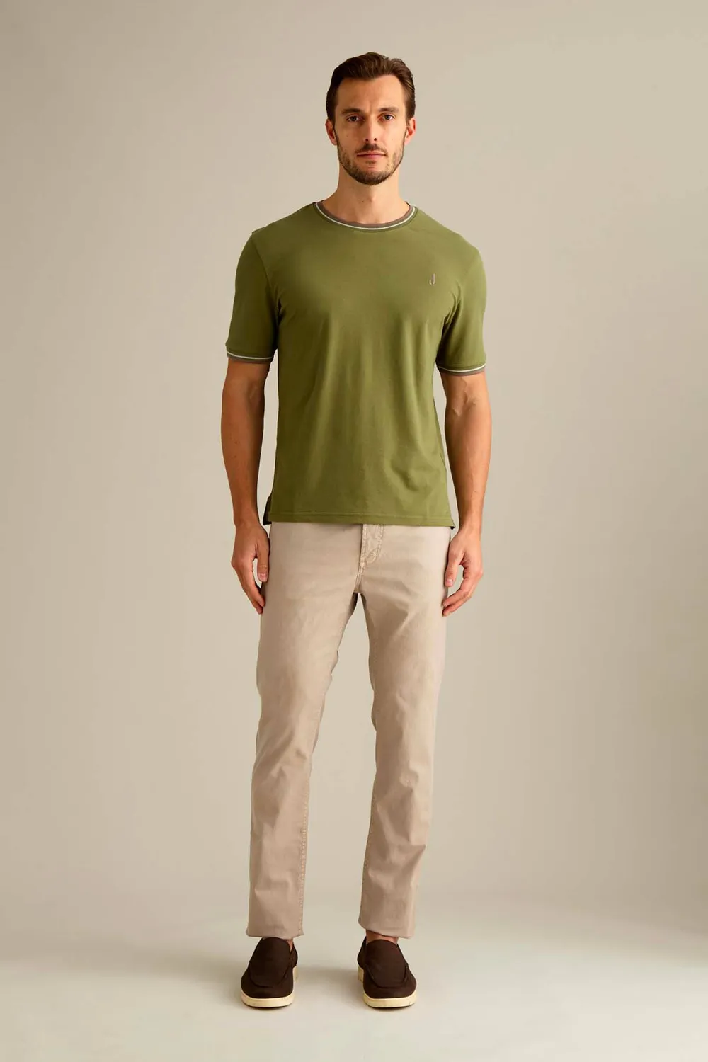 Jeckerson Jordan broek beige cemento slim fit