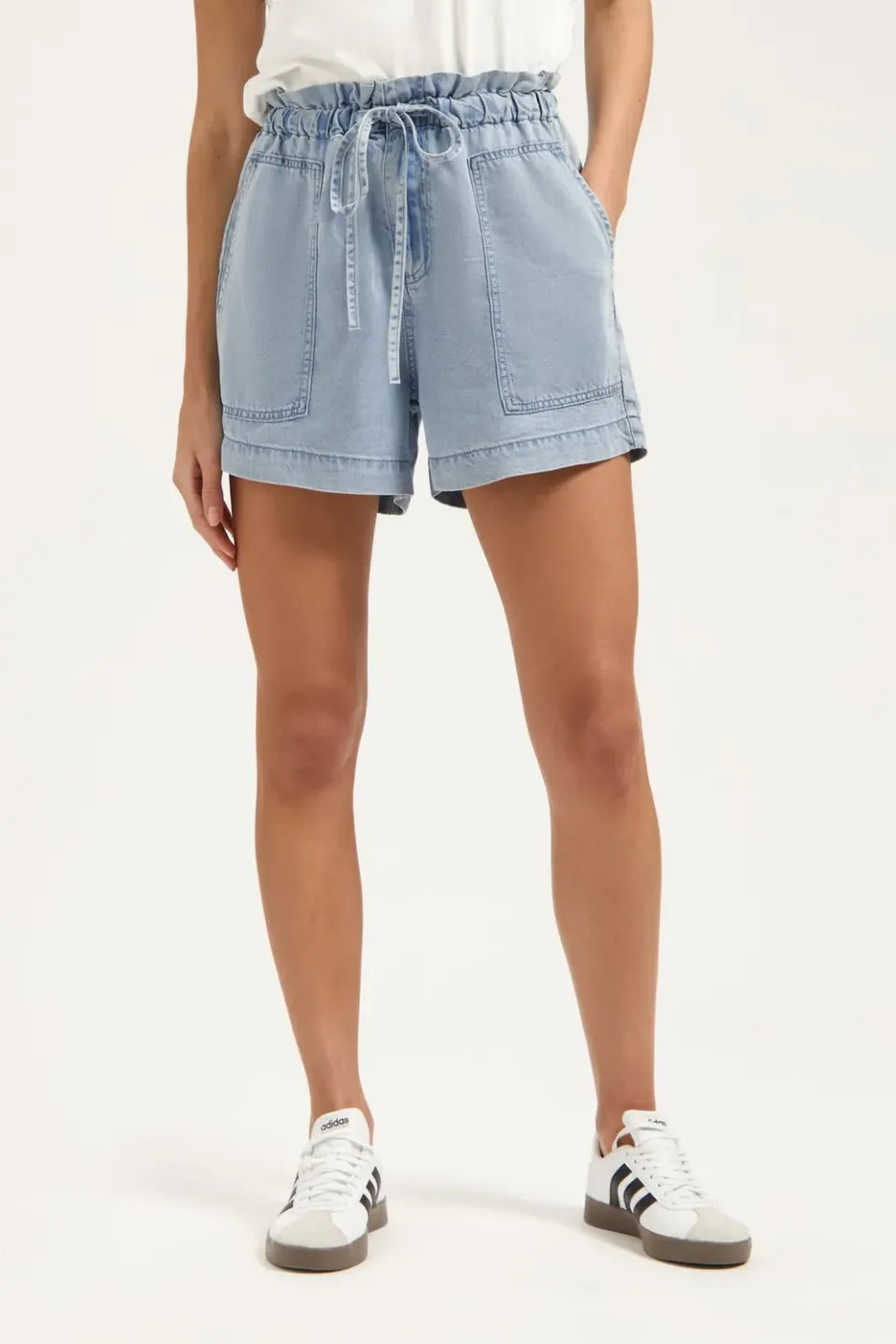 Florez Will bermuda short lichtblauw tencel