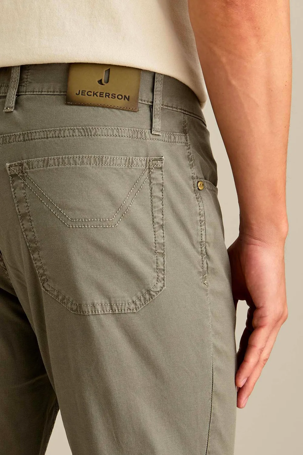 Jeckerson Jordan slim fit broek militair groen