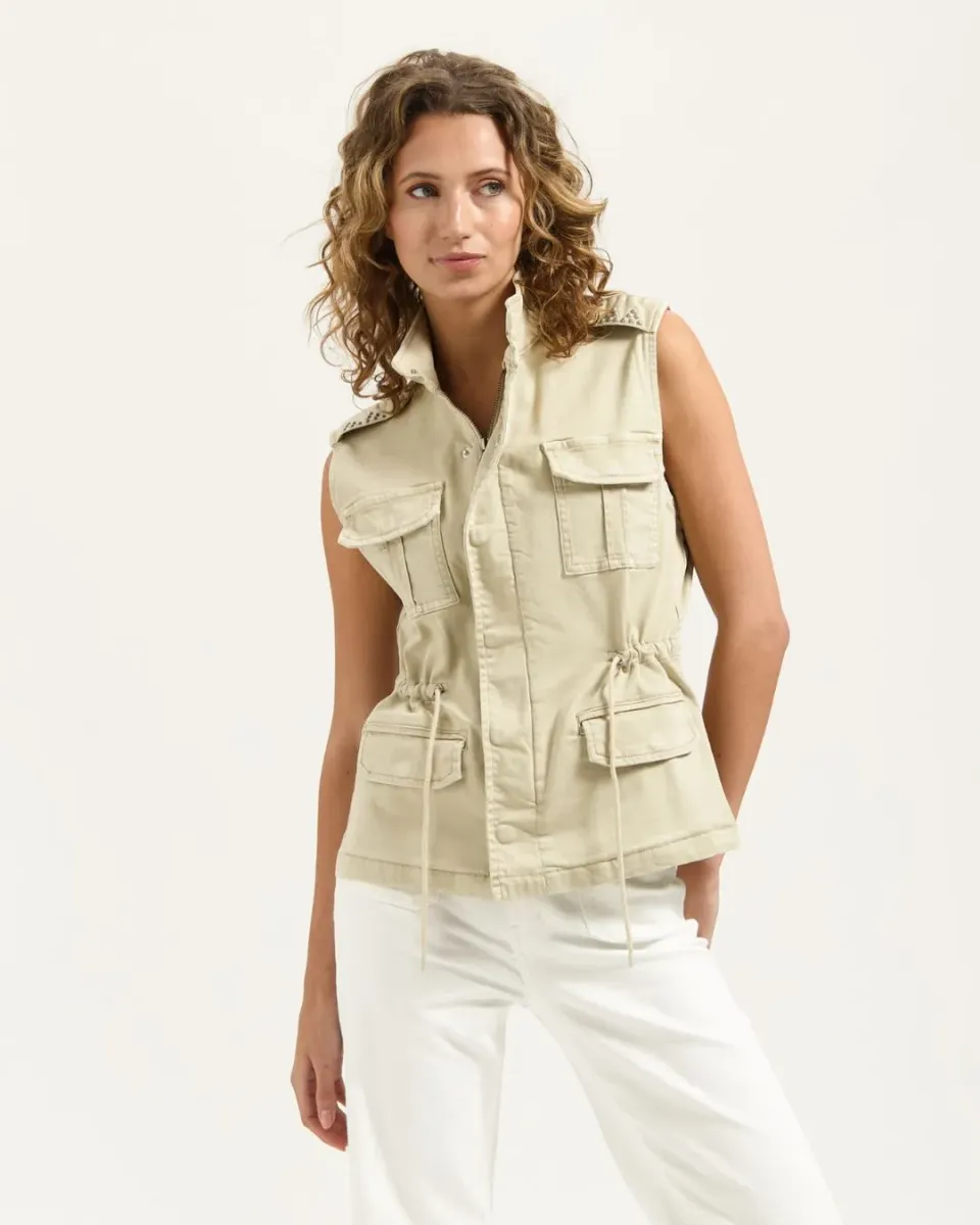 Florez Johnny gilet sand dames 4 zakken