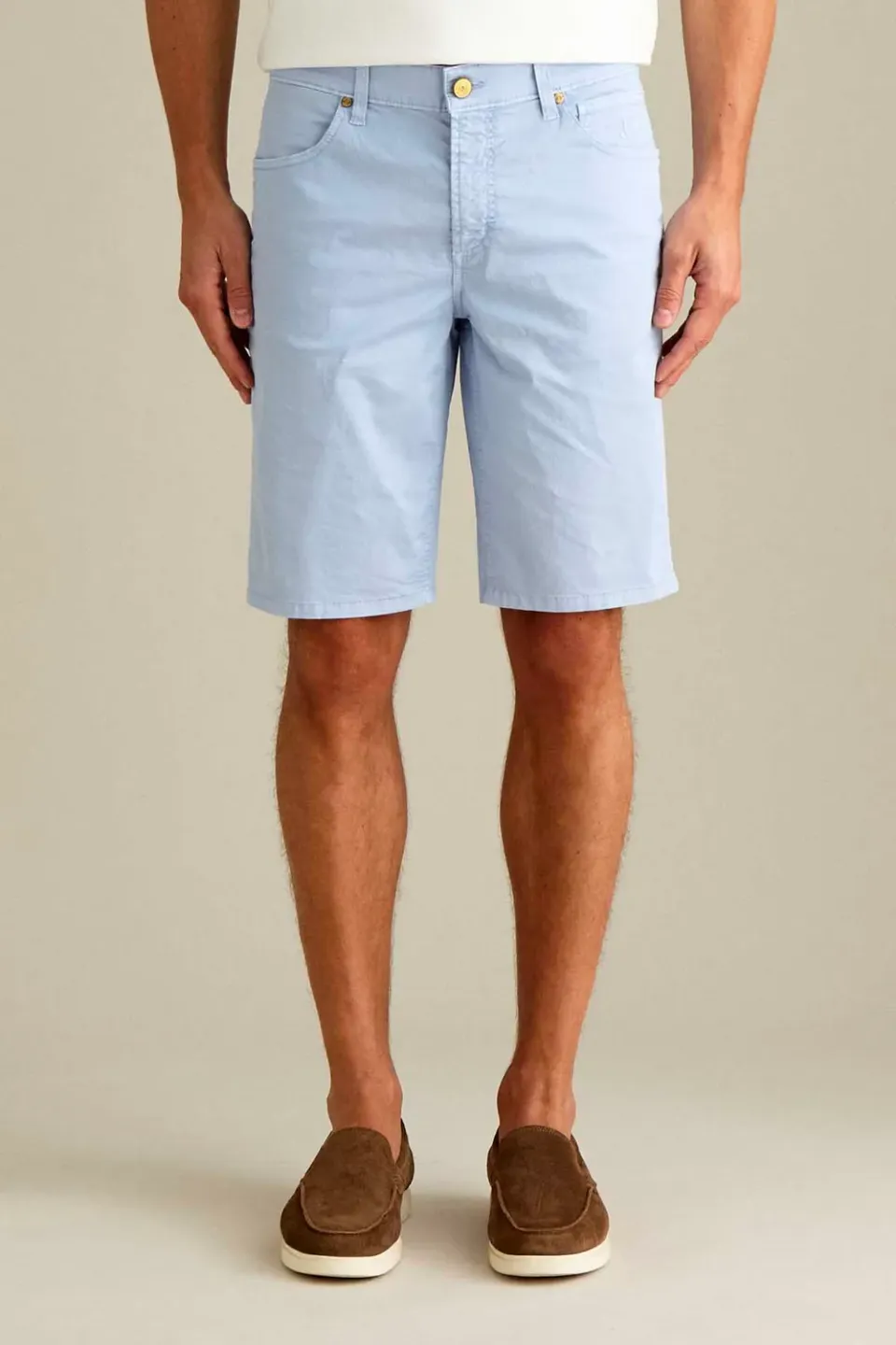 Jeckerson Jo slim fit bermuda lichtblauw katoen