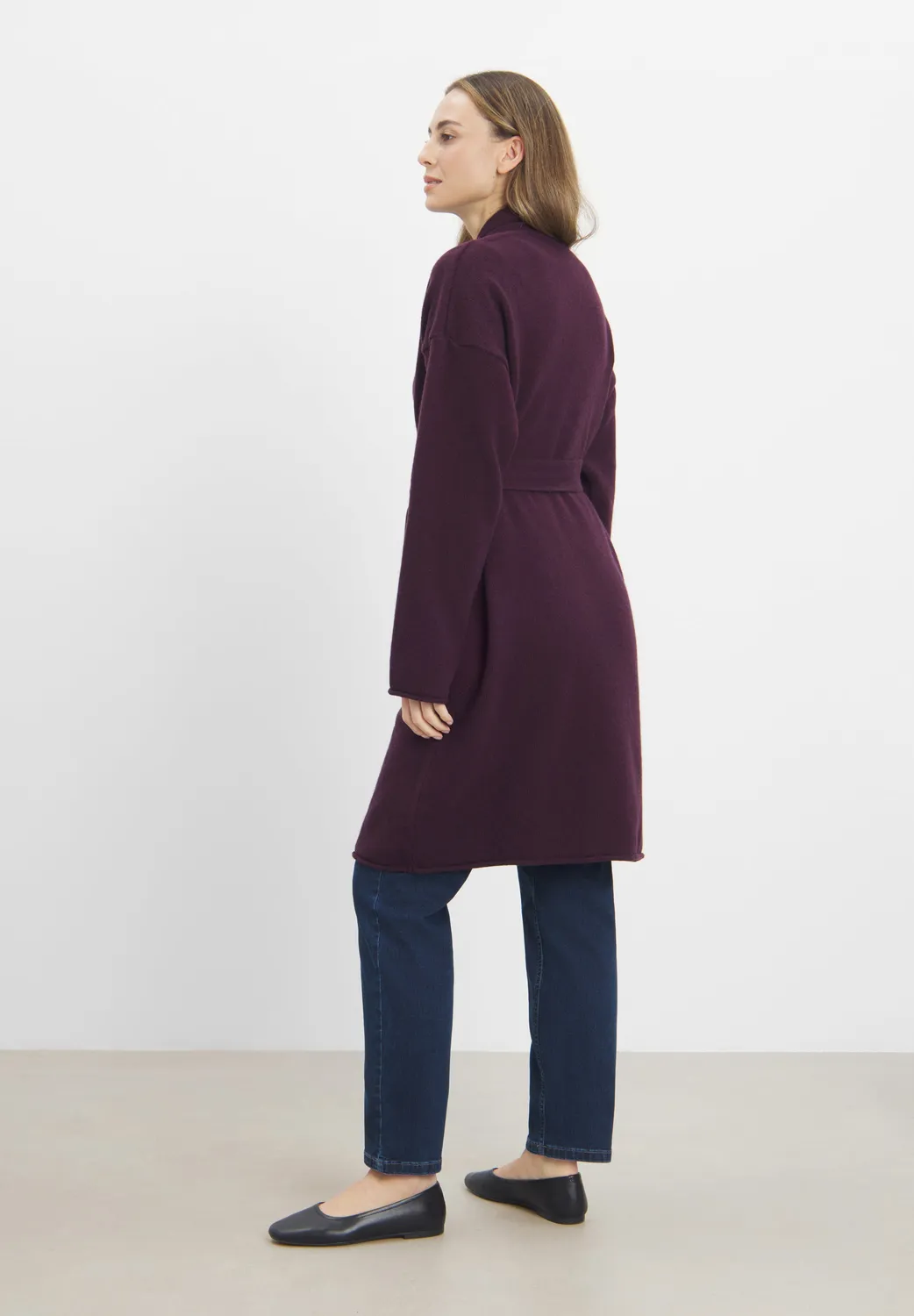 Laurie Iris Cardigan vest Zinfandel extra fijne wol