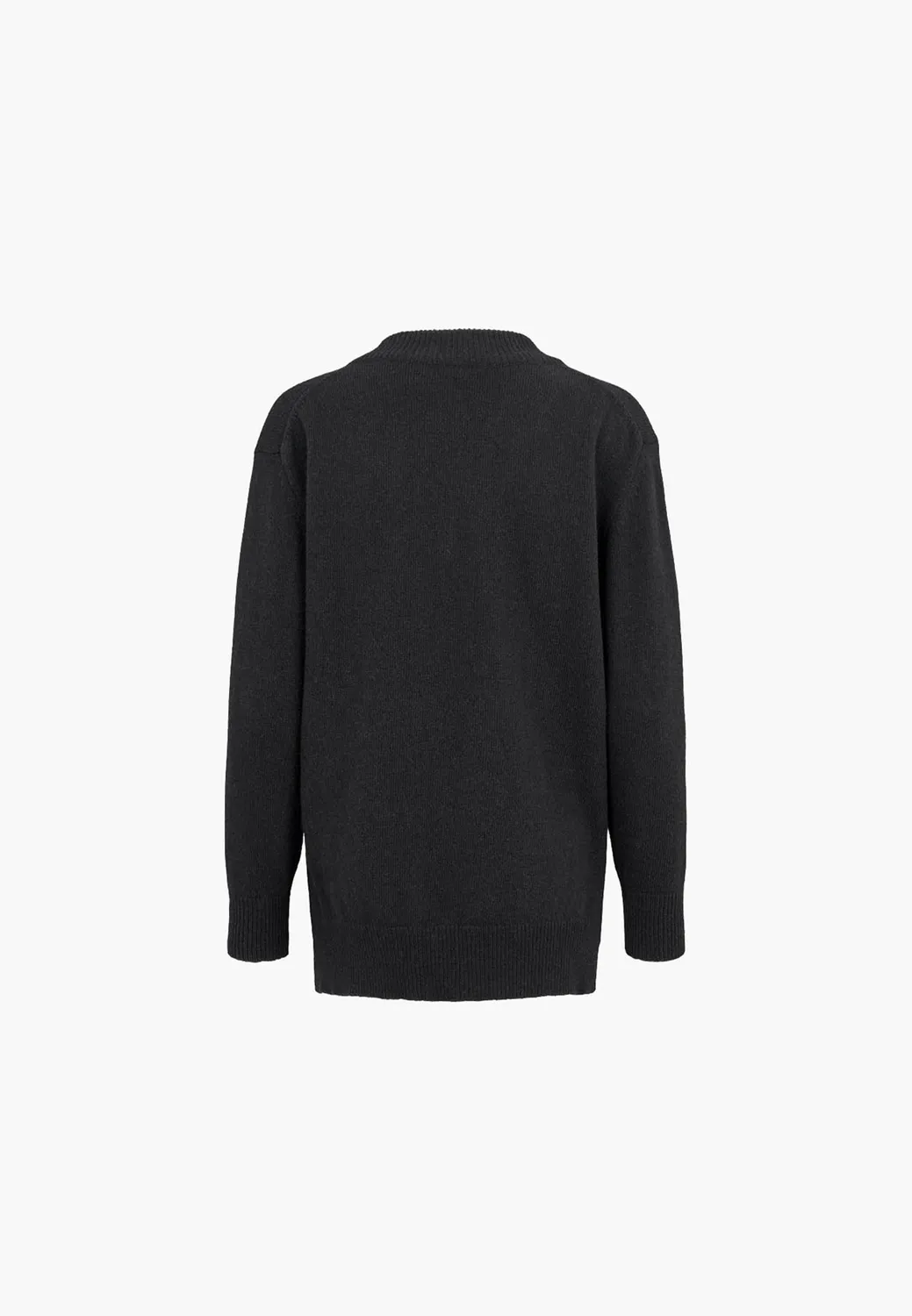 Laurie Iza 101167 sweater zwart wol V-hals