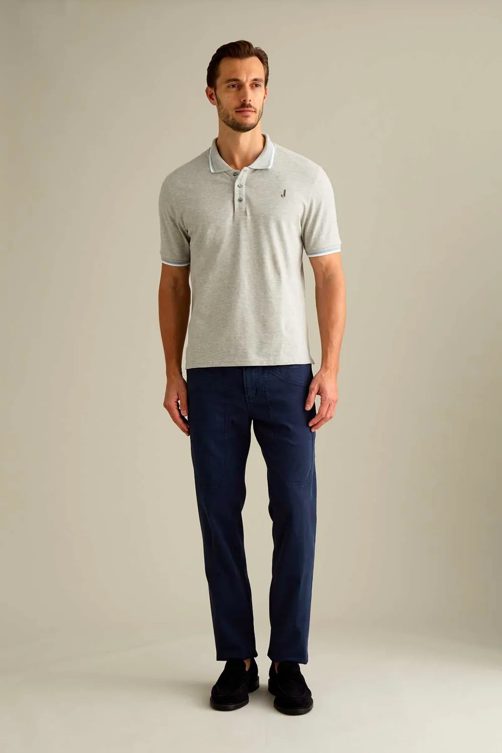 Jeckerson John Toppa broek blauw katoen slim fit